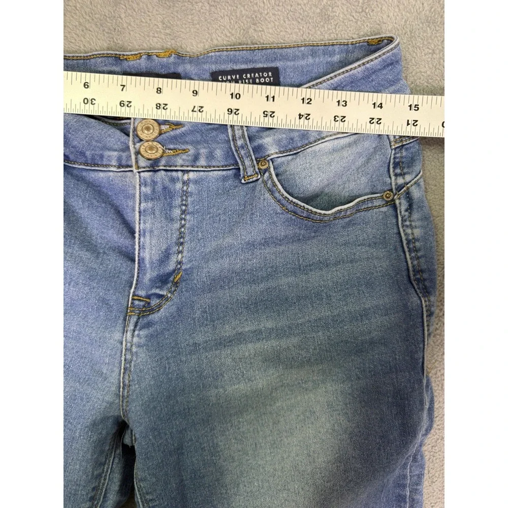 Curve Appeal Jeans Womens 8/29 Blue Medium Wash Curve Creator High Rise Boot